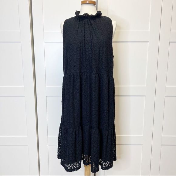 Lilly Pulitzer Dresses & Skirts - Lilly Pulitzer Cornelia Dress Onyx Leopard Knit Lace Dress Black XXL
